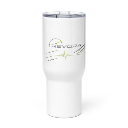 Travel mug with a handle