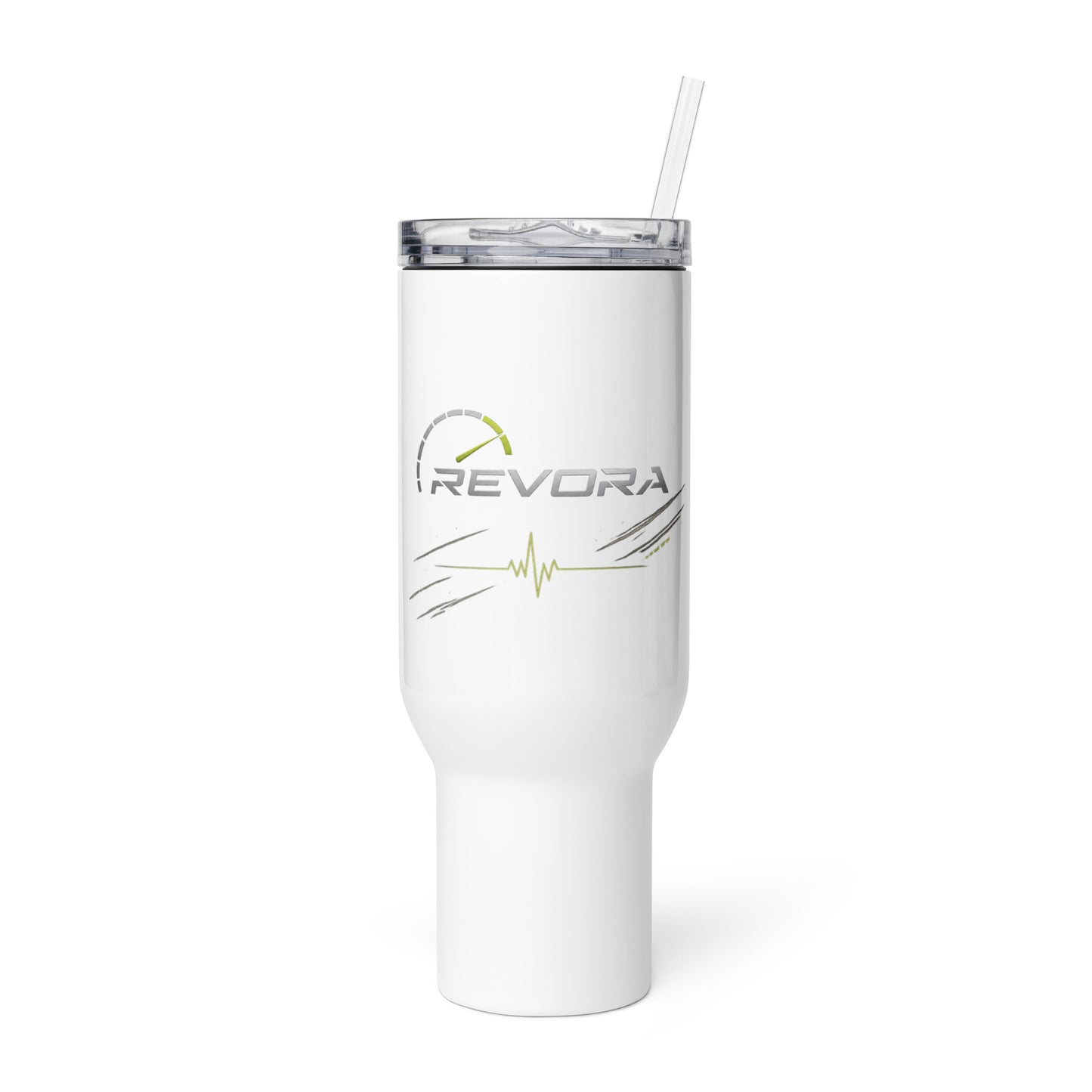 Travel mug with a handle