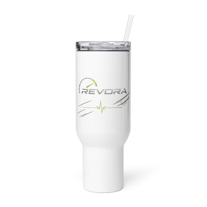 Travel mug with a handle